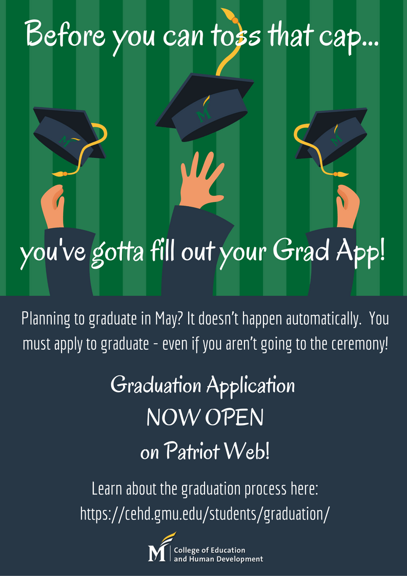 Spring Graduation Application Now Open! College of Education and